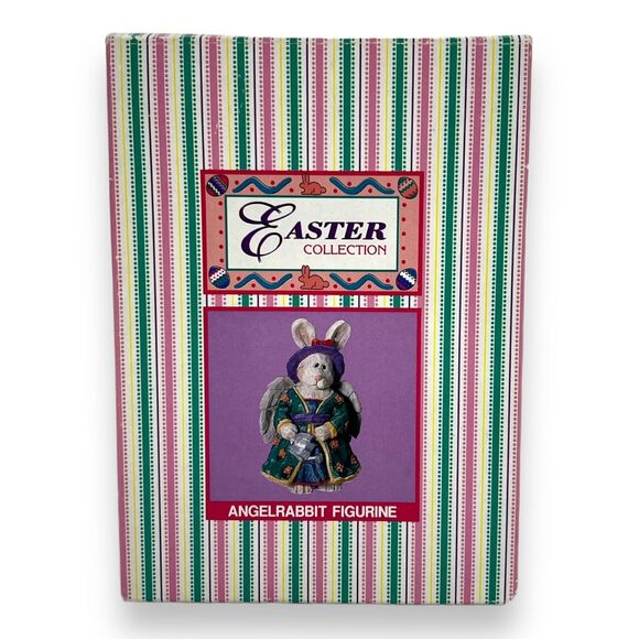 Vintage Rustic Angel Rabbit Figurine Primitive Folk Art Spring Easter Decor 5" - Picture 4 of 12